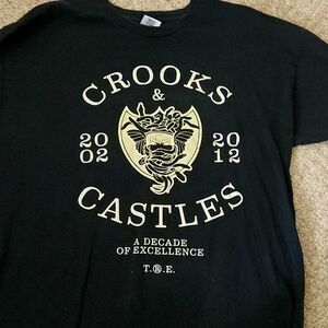 Crooks and Castles Black Large Mens T